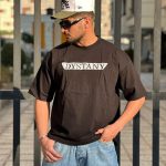 تیشرت طرحدار رنگ مشکی کد 3558