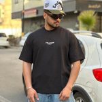 تیشرت طرحدار مشکی کد 3582