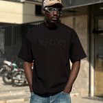 تیشرت طرحدار رنگ مشکی کد 3563