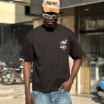 تیشرت طرحدار رنگ مشکی کد 3565