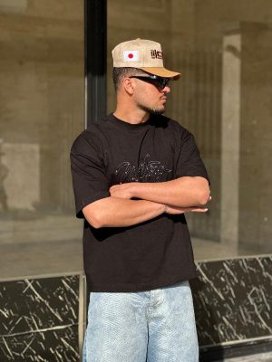 تیشرت طرحدار رنگ مشکی کد 3572