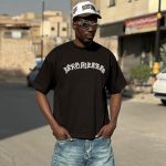 تیشرت طرحدار رنگ مشکی کد 3575