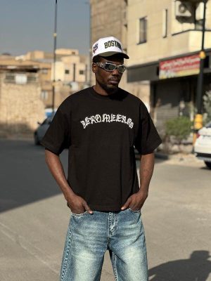 تیشرت طرحدار رنگ مشکی کد 3575