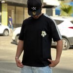 تیشرت طرحدار مشکی کد 3587