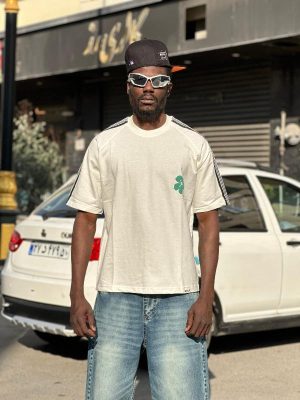 تیشرت طرحدار سفید کد 3588