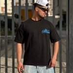 تیشرت طرحدار مشکی کد 3595