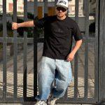 تیشرت طرحدار مشکی کد 3597