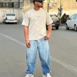 تیشرت طرحدار شیری کد 3604