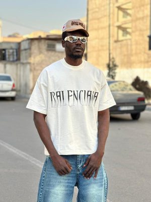 تیشرت طرحدار سفید کد 3605