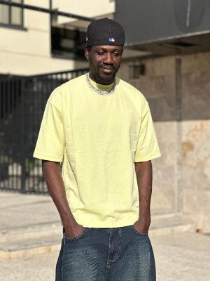 تیشرت بیسیک لیمویی کد 3607