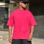 تیشرت بیسیک صورتی کد 3608