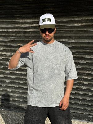 تیشرت سنگشوری طوسی روشن کد 3631