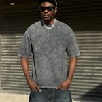 تیشرت سنگشوری زغالی کد 3633