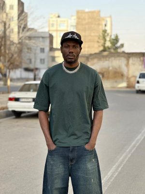 تیشرت بیسیک سبز لجنی کد 3618