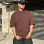 تیشرت بیسیک شکلاتی کد 3623