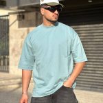 تیشرت بیسیک آبی روشن کد 3625