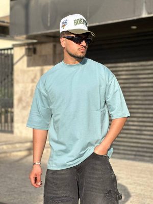 تیشرت بیسیک آبی روشن کد 3625