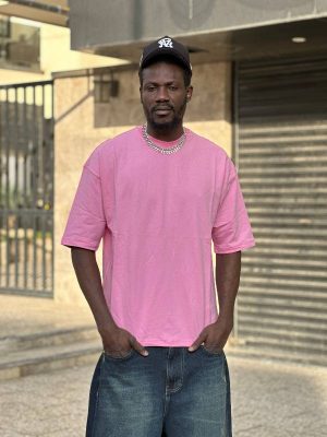 تیشرت بیسیک صورتی روشن کد 3627