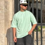 تیشرت بیسیک فیروزه ای کد 3630