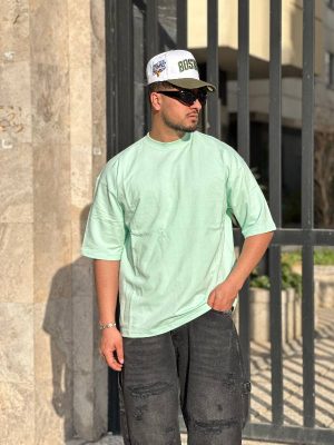 تیشرت بیسیک فیروزه ای کد 3630