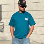 تیشرت طرحدار سبز کد 3651