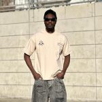 تیشرت طرحدار کرم کد 3656