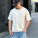 تیشرت AMI امی رنگ طوسی روشن کد 3650