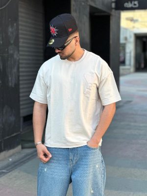 تیشرت AMI امی رنگ طوسی روشن کد 3650