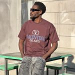 تیشرت طرحدار قهوه ای کد 3660