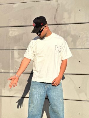 تیشرت طرحدار سفید کد 3661