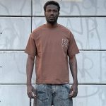 تیشرت طرحدار قهوه ای کد 3662
