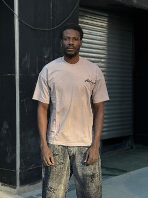 تیشرت طرحدار کرم کد 3666