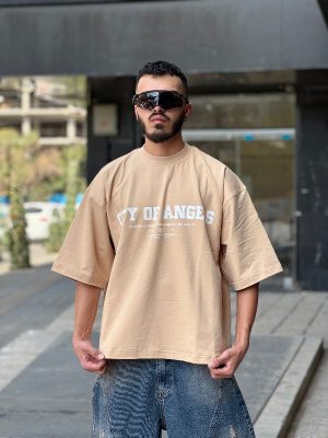 تیشرت چاپی کرم کد 11561