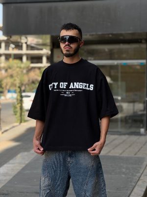 تیشرت چاپی مشکی کد 11562