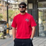 تیشرت طرحدار قرمز کد 11575