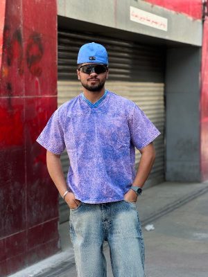 تیشرت ببسیک سنگشوری بنفش کد 11595