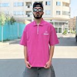تیشرت یقه دار سرخابی کد 1189