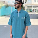 تیشرت یقه دار سبز کد 1191
