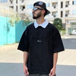 تیشرت یقه دار مشکی کد 1199