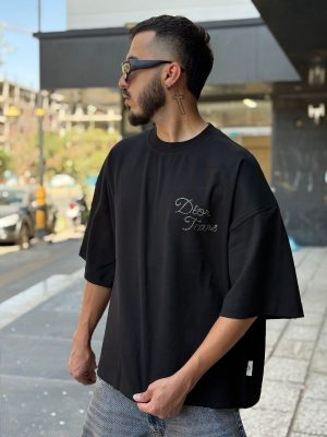 تیشرت گلدوزی مشکی کد 11224