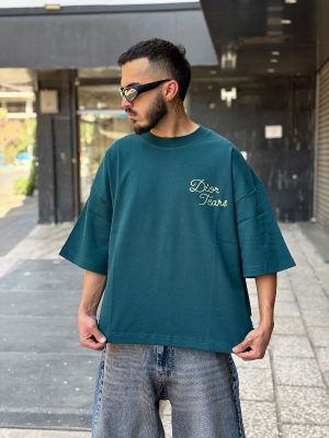 تیشرت گلدوزی سبز کد 11228