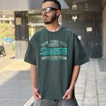 تیشرت طرحدار سبز کد 11210