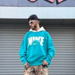 هودی گلدوزی طرح NIKE سبز کد 11900