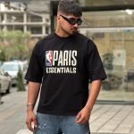تیشرت طرحدار مشکی کد 812