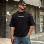 تیشرت طرحدار مشکی کد 819