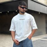 تیشرت طرحدار سفید کد 820