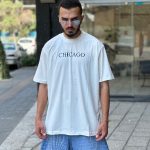تیشرت طرح CHICAGO سفید کد 922