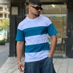 تیشرت رینگی سفید سرمه ای کد 934