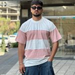 تیشرت رینگی سفید صورتی کد 935