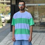 تیشرت رینگی سفید سبز کد 936